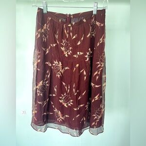 Club Monaco Floral Silk Skirt